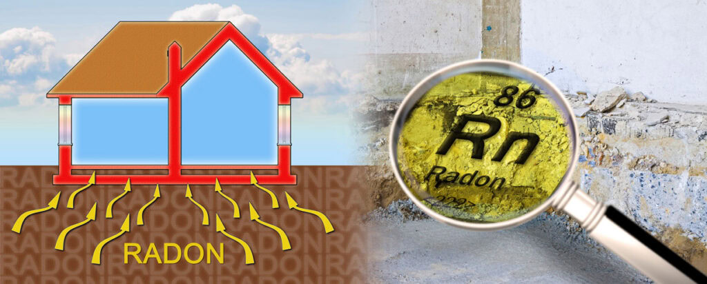 radon diagram and radon testing