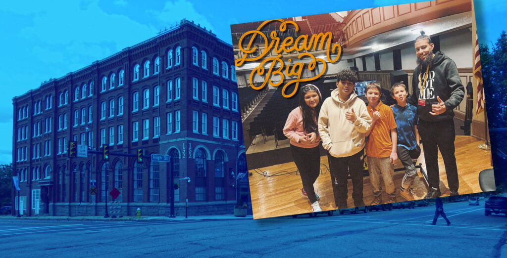 Photo of a mentor with children